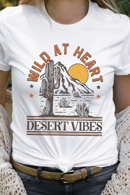 Wild At Heart Desert Vibes Cacti Sun Graphic Tee