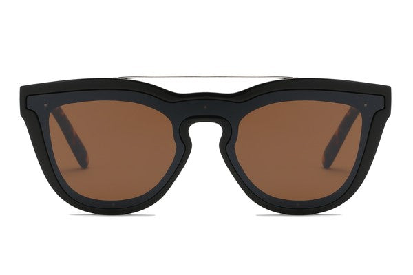 Retro Brow-Bar Flat Top Fashion Sunglasses