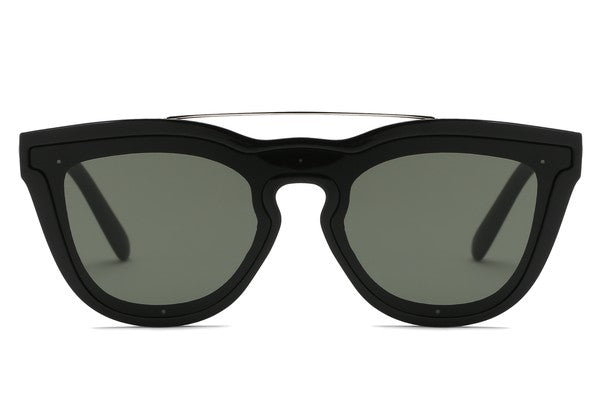 Retro Brow-Bar Flat Top Fashion Sunglasses