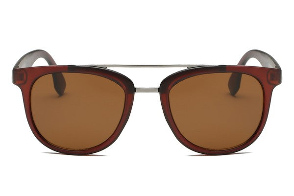 Round Brow-Bar Fashion Sunglasses