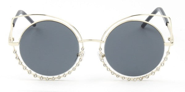 Women Round Cat Eye Fashion Sunglasses