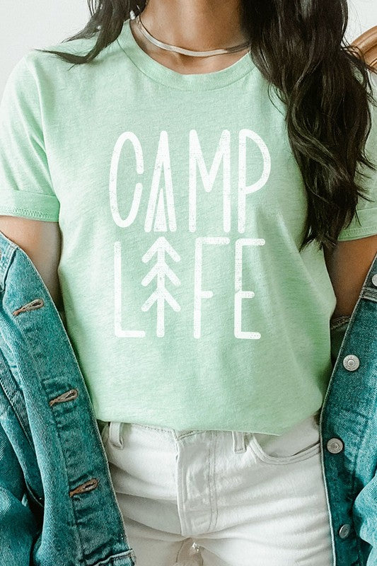 Camp Life Tree Summer Adventure Graphic Tee