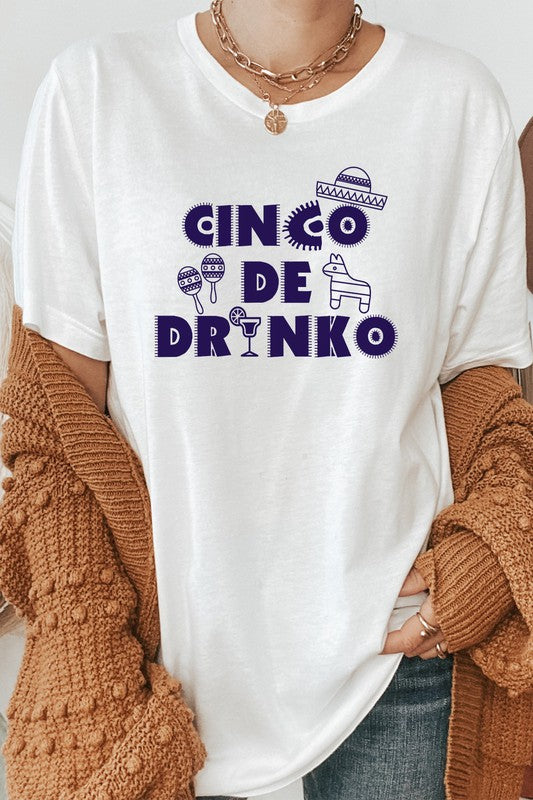 Cinco De Drinko Party Celebration Graphic Tee