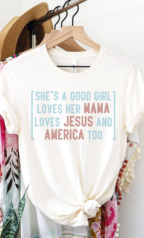 Shes a Good Girl Graphic Tee T-Shirt PLUS