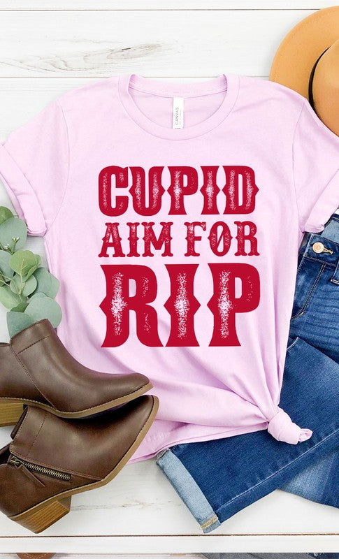 Cupid Aim For RIP Graphic Tee T-Shirt