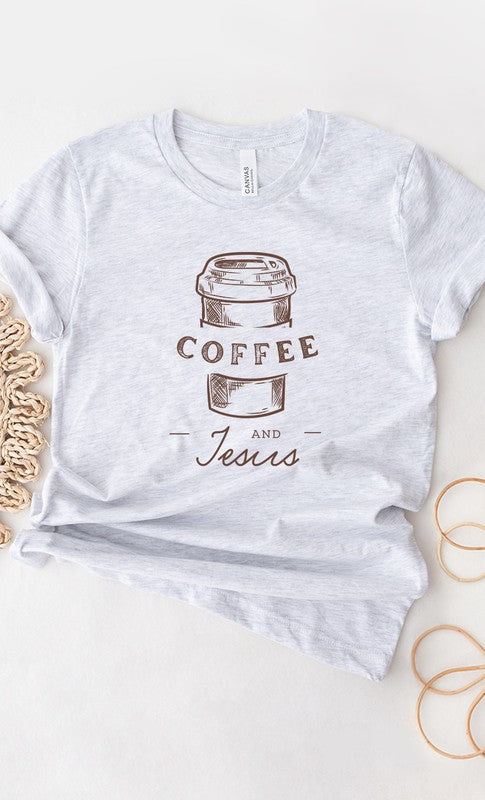 Coffee and Jesus Graphic Tee T-Shirt