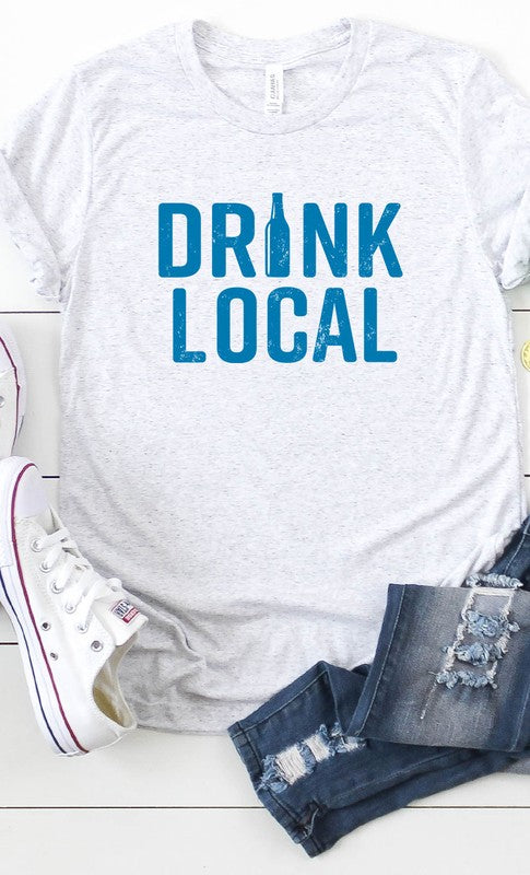 Retro Drink Local Graphic Tee T-Shirt