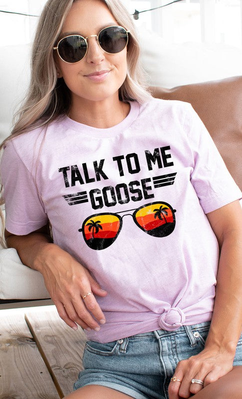 Talk to Me Goose Sunset Graphic Tee T-Shirt