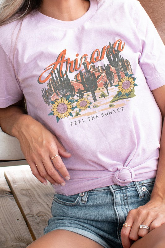 Arizona Feel The Sunset Sunflowers Graphic Tee