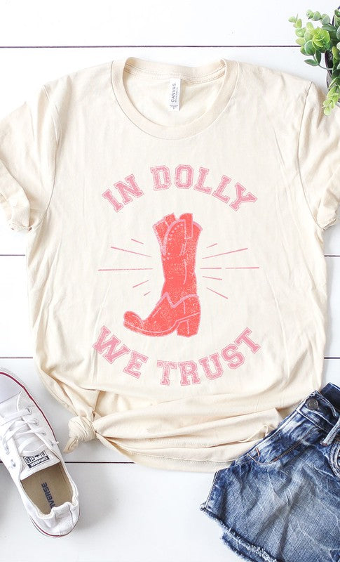 Retro In Dolly We Trust Graphic Tee T-Shirt