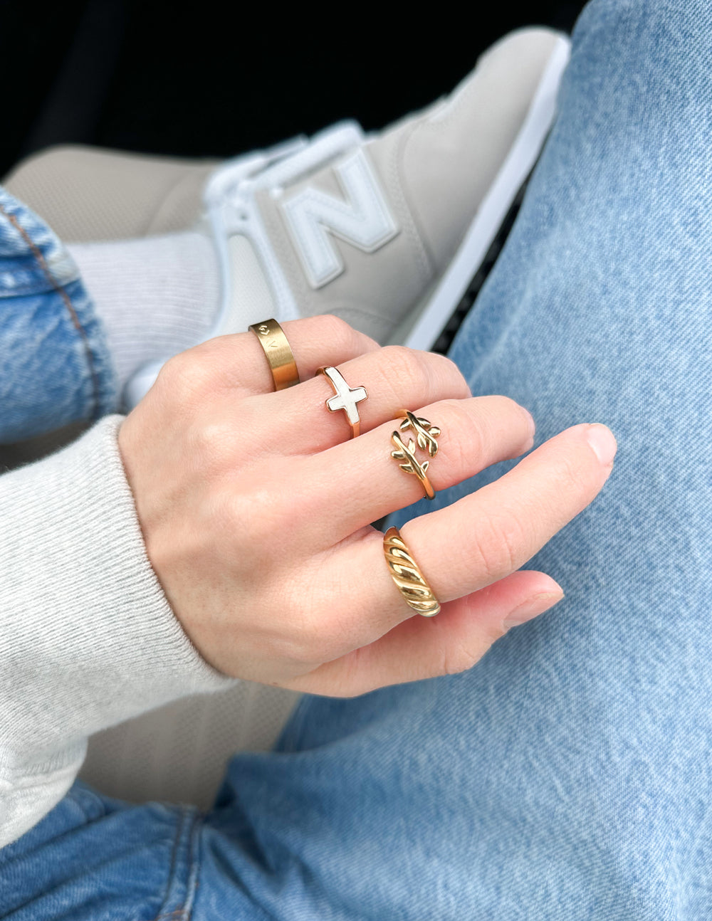 Highs and Lows Matte Gold Ring