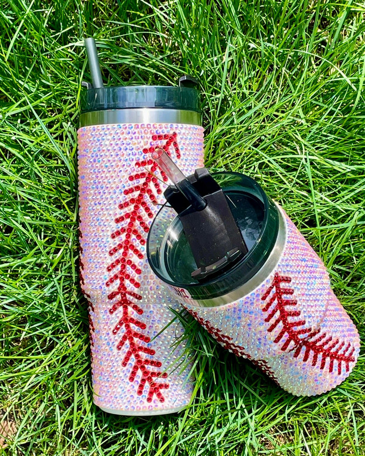 Crystal BASEBALL "Blinged Out" Tumbler