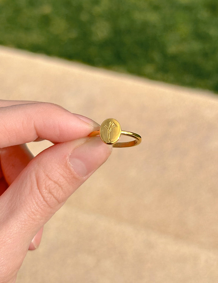 Gold Wildflower Ring