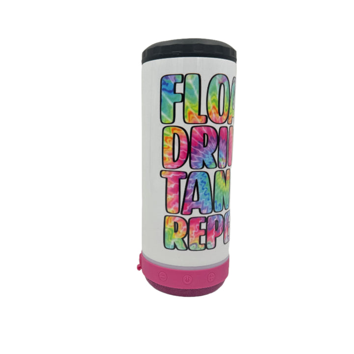 Float Drink And & Repeat 16oz 4 in 1 Blank Can cooler Speaker Tumblers Bluetooth music cup stainless steel Coolers