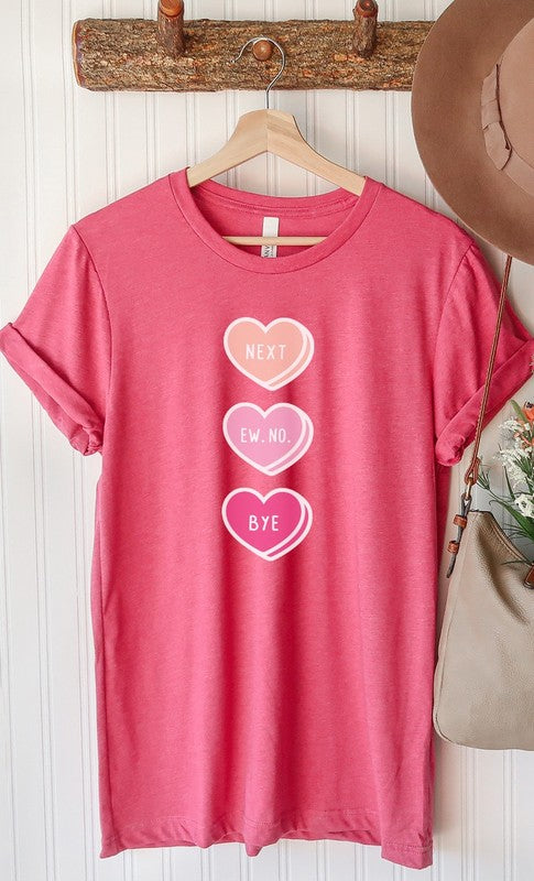 Next Ew No Bye Candy Heart PLUS SIZE Graphic Tee T-Shirt