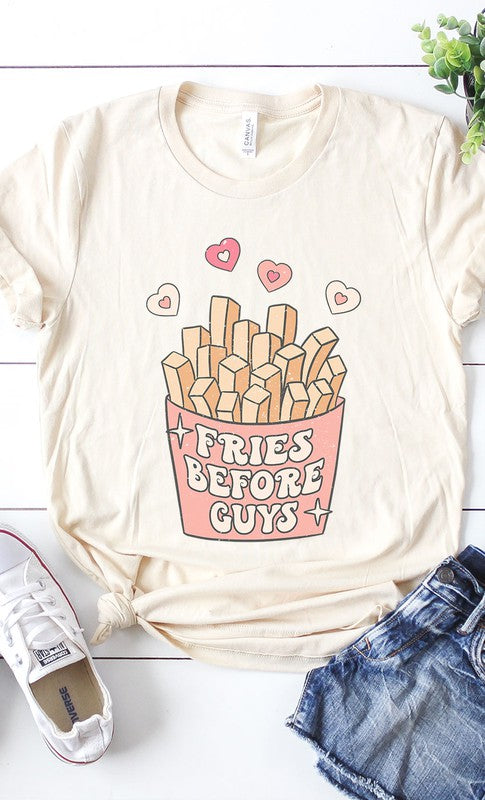 Retro Fries Before Guys Graphc Tee