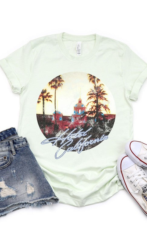 Retro Hotel California Graphic Tee T-Shirt PLUS