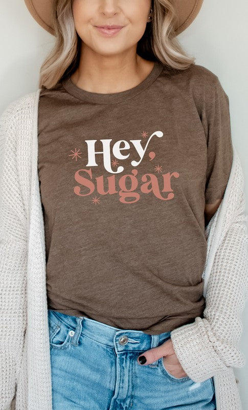 Hey Sugar Sparkle Valentines Day Graphic Tee