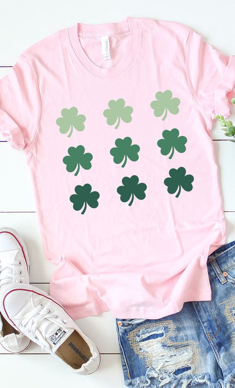 Retro Clover Grid Graphic Tee