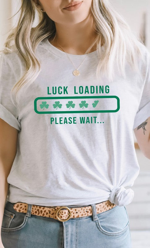 Clover Luck Loading St Patricks PLUS Graphic Tee T-Shirt