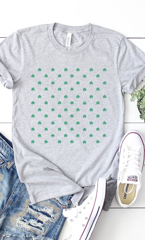 Clover Pattern Graphic Tee T-Shirt