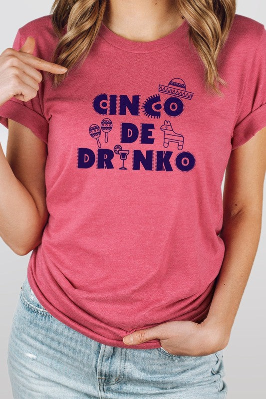 Cinco De Drinko Party Celebration Graphic Tee