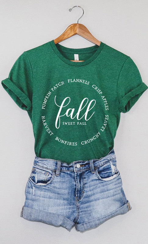 Fall Favorites Circle Graphic Tee T-Shirt