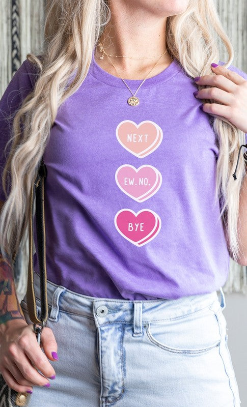 Next Ew No Bye Candy Heart PLUS SIZE Graphic Tee T-Shirt