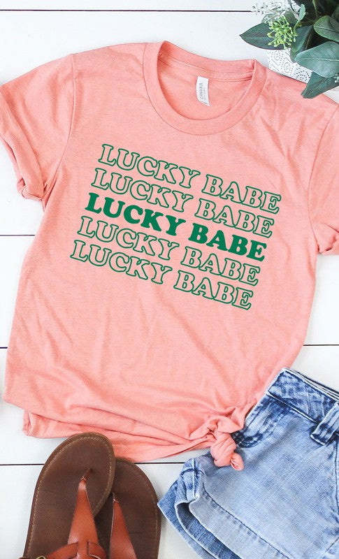 Retro Lucky Babe Graphic Tee T-Shirt PLUS