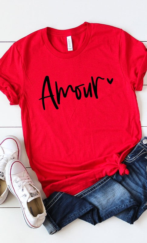 Amour Valentines Graphic Tee T-Shirt