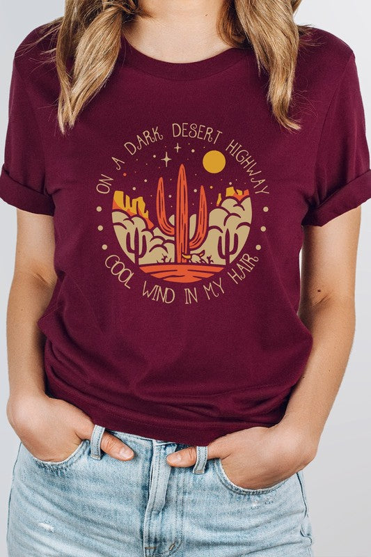 Desert Highway Cool Wind In My Hair Graphic Tee