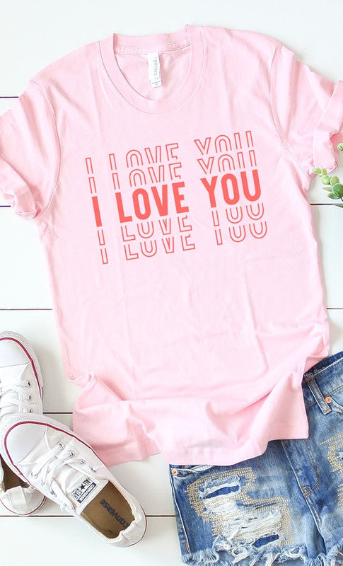 I Love You Graphic Tee T-Shirt PLUS