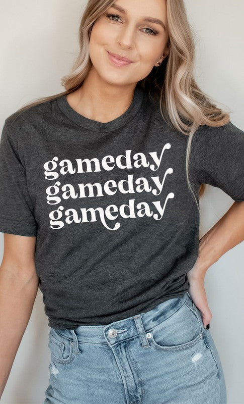 Distressed Game Day Graphic Tee T-Shirt