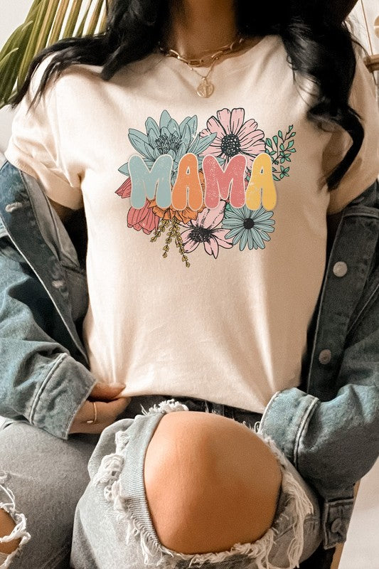 Floral Bouquet Mama Spring Graphic Tee