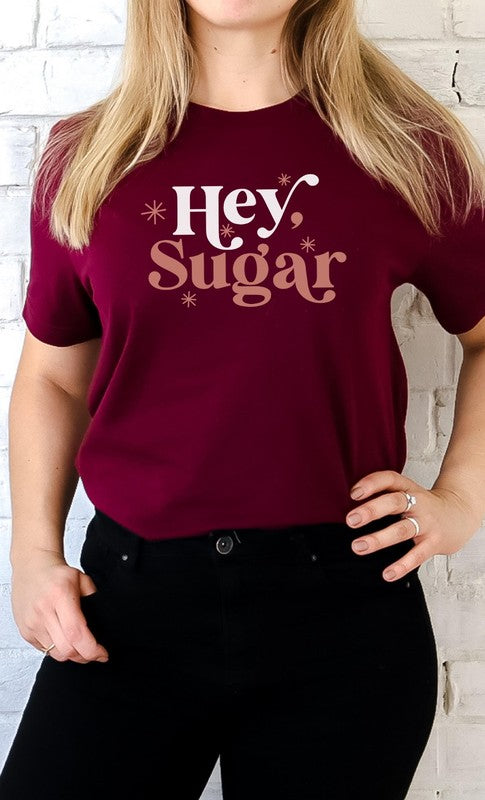 Hey Sugar Sparkle Valentines Day Graphic Tee