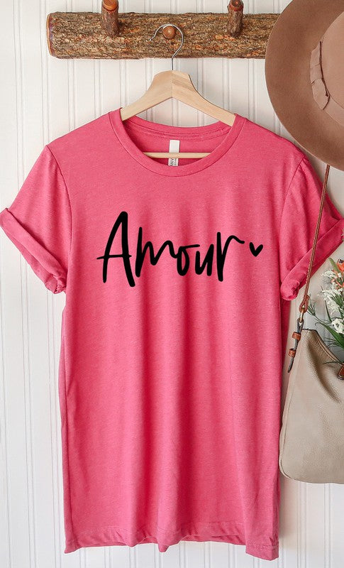 Amour Heart Valentines Day PLUS SIZE Graphic Tee T-Shirt