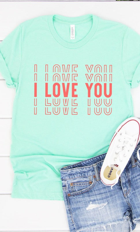 I Love You Graphic Tee T-Shirt PLUS