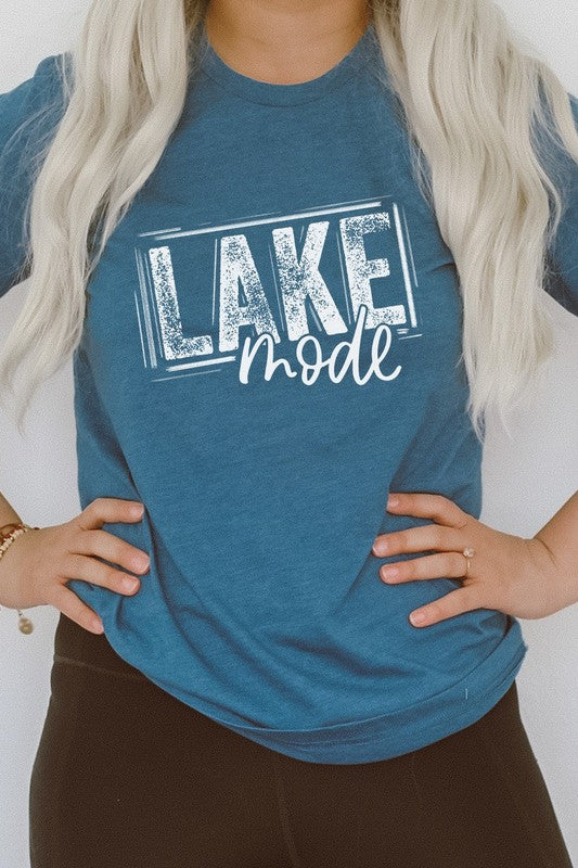 Lake Mode Summer Break Vacation Swim Graphic Tee