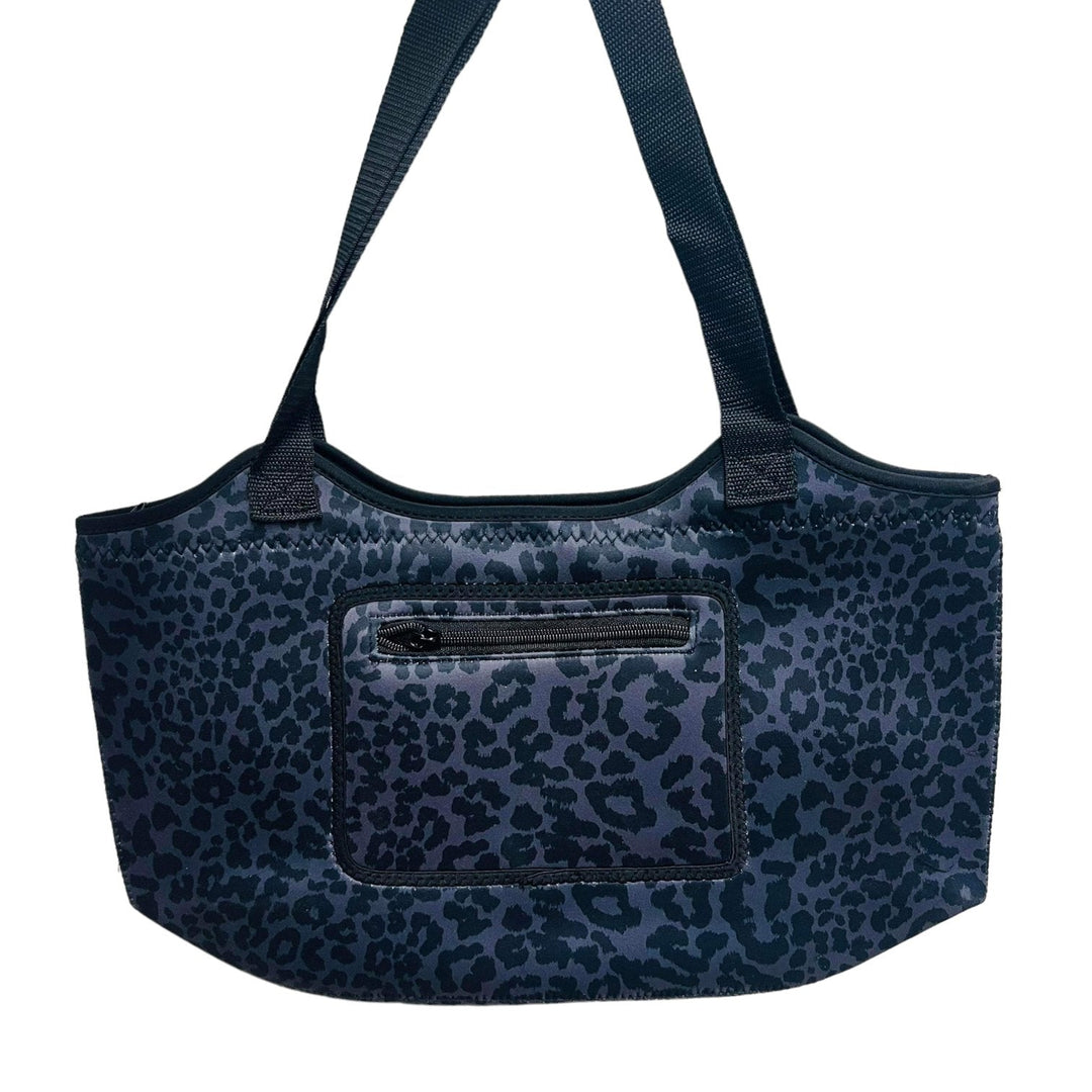 Black Leopard Neoprene Tote