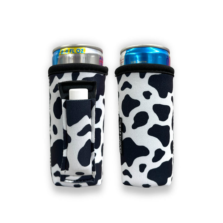 Black & White Cow Print 8-10oz Slim Can Handler™