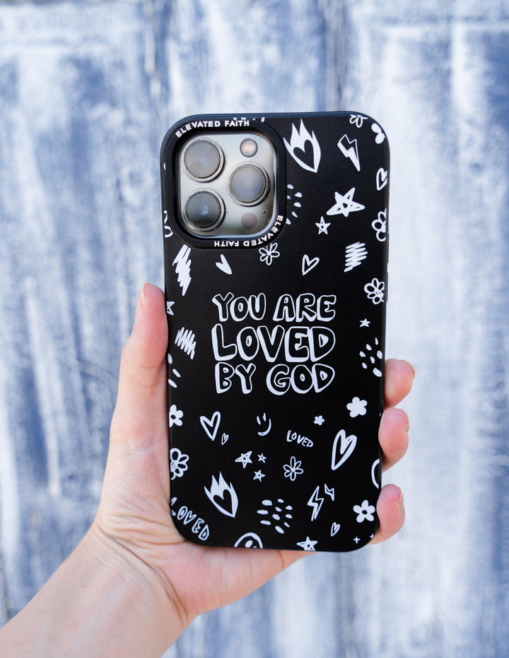 Black You Are Loved By God Phone Case