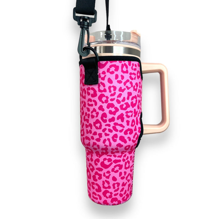 Bubble Gum Kitty 40oz Tumbler With Handle Sleeve