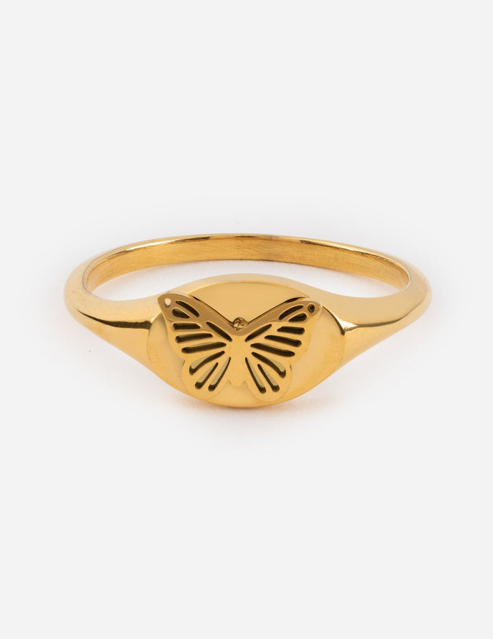 Butterfly Signet Ring