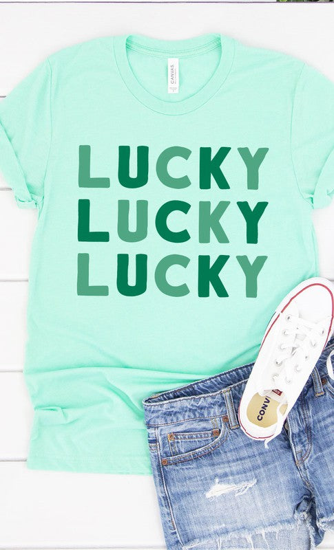 Retro Lucky Grid Graphic Tee T-Shirt PLUS