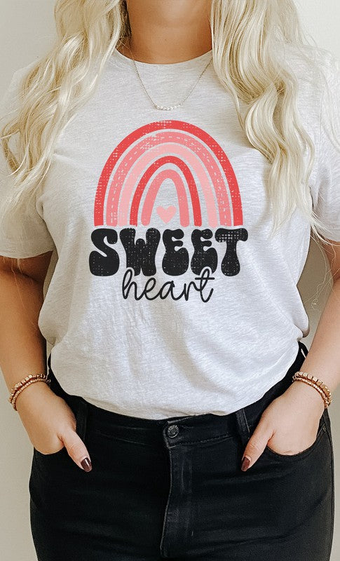 Distressed Rainbow Sweet Heart Graphic Tee