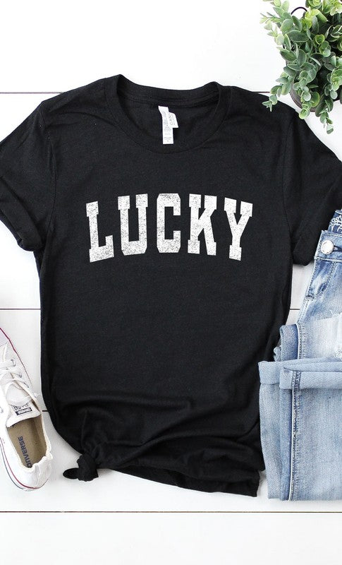 Varsity Lucky Graphic Tee T-Shirt PLUS