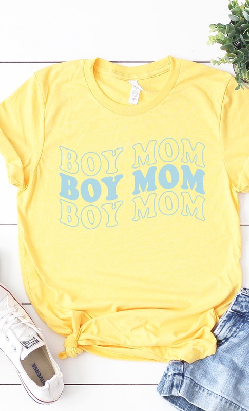 Retro Boy Mom Graphic Tee T-Shirt