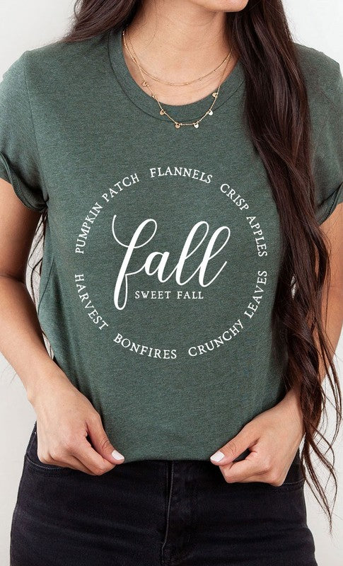 Fall Favorites Circle Graphic Tee T-Shirt