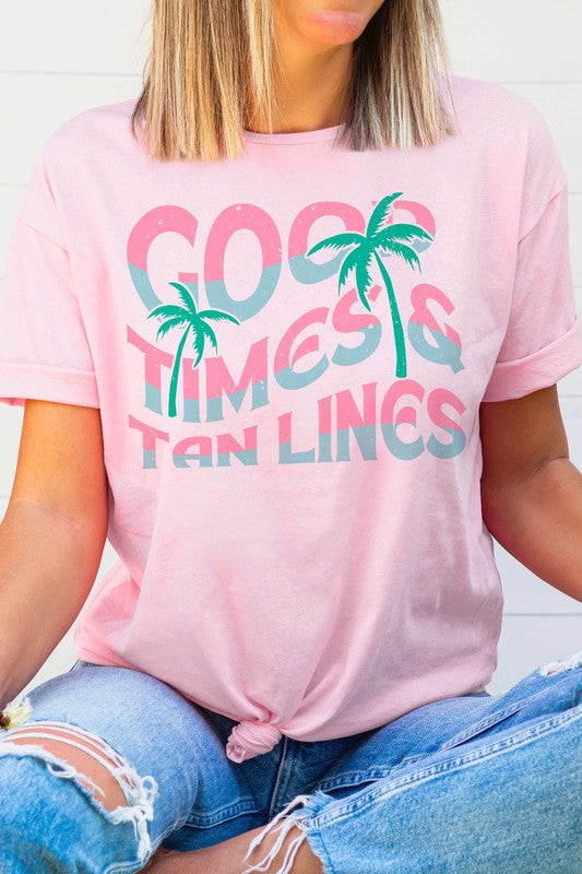 GOOD TIMES AND TAN LINES Graphic Tee