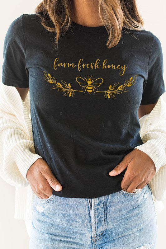 Farm Fresh Honey Bee Decor Graphic Tee